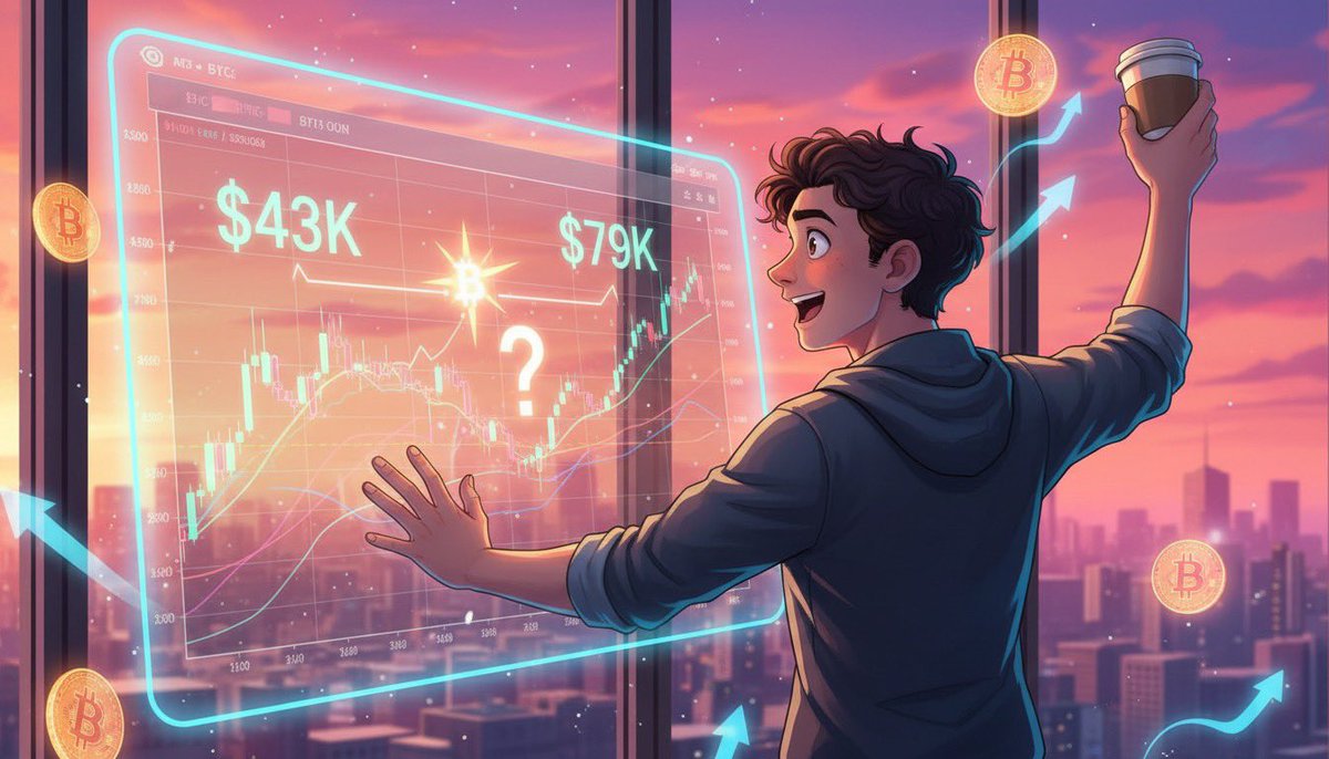 xtradesmapper's tweet photo. Excited for this week’s trading action! Super curious if Bitcoin hits $43K first or rockets to $79K – what’s your bet? 🚀📈 #BTC #cryptoforall https://t.co/uO0qmV2OJO