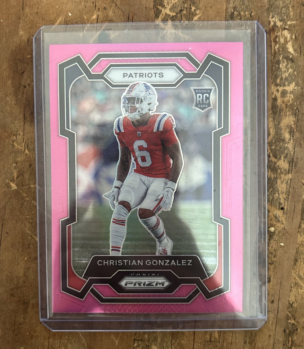 ChefSportzMedia's tweet photo. Alright Pats fans, looking to grow my page for the Super Bowl. I am doing a Christian Gonzalez Rookie Card (Pink Prizm) Giveaway. 
#NEPats

To enter into the contest:
- Retweet this post
- Comment below #SuperBowl
- Follow my account

I have many more cards!! https://t.co/ryxZBpM3u0