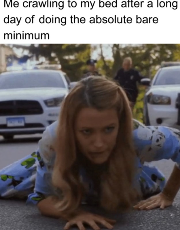 FunnyFiasco's tweet image. Crawling into bed like a champ. #bareminimum #meme #relatable #funny #exhausted