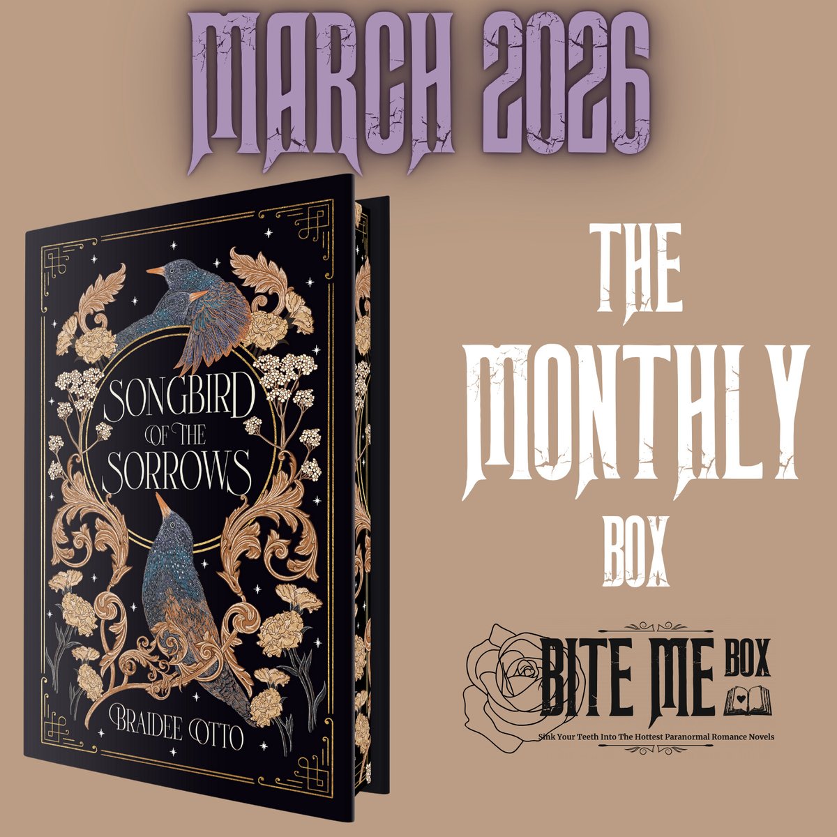 Your March escape is here. Deluxe hardcover. Cozy extras. Epic romance. 🌸 Limited supply!

Reserve your box today!

bitemebox.com/products/bite-…

#BookishLife #RomantasyReads #BookBoxSubscription #FantasyRomance