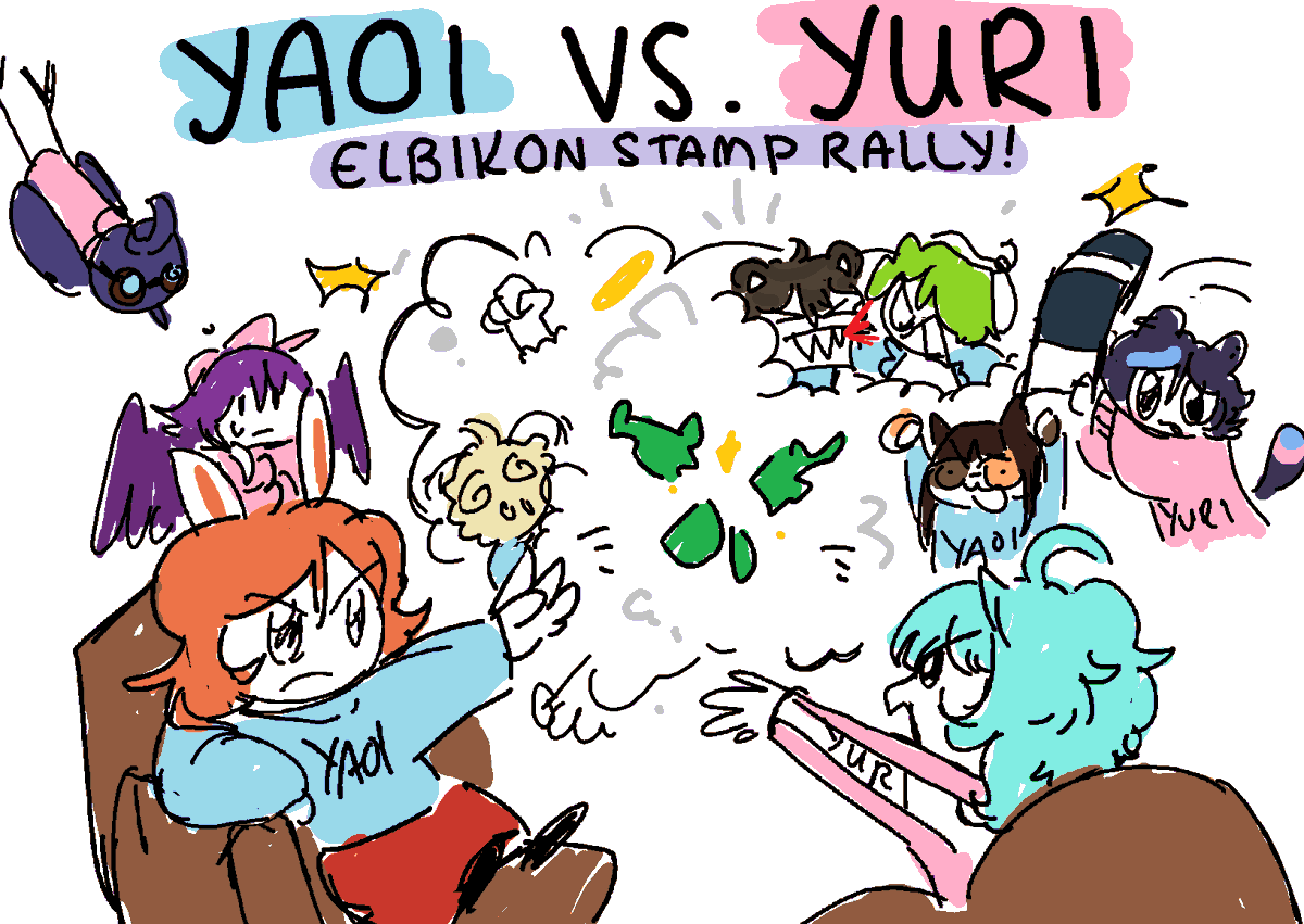 turontot's tweet photo. 🗯THE GAYS ARE FIGHTING!!! Come see our Yaoi Vs Yuri Stamp Rally next week at ELBIKON 2026, Feb 14!
#elbikon #febfair #elbikon2026 https://t.co/bj24igODJT