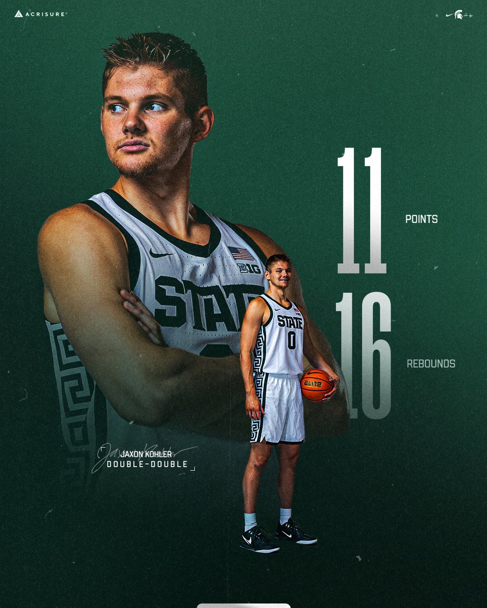 MSU_Basketball's tweet photo. 11th double-double this season for Jax 💪 💪 https://t.co/F0nfx2eOW0