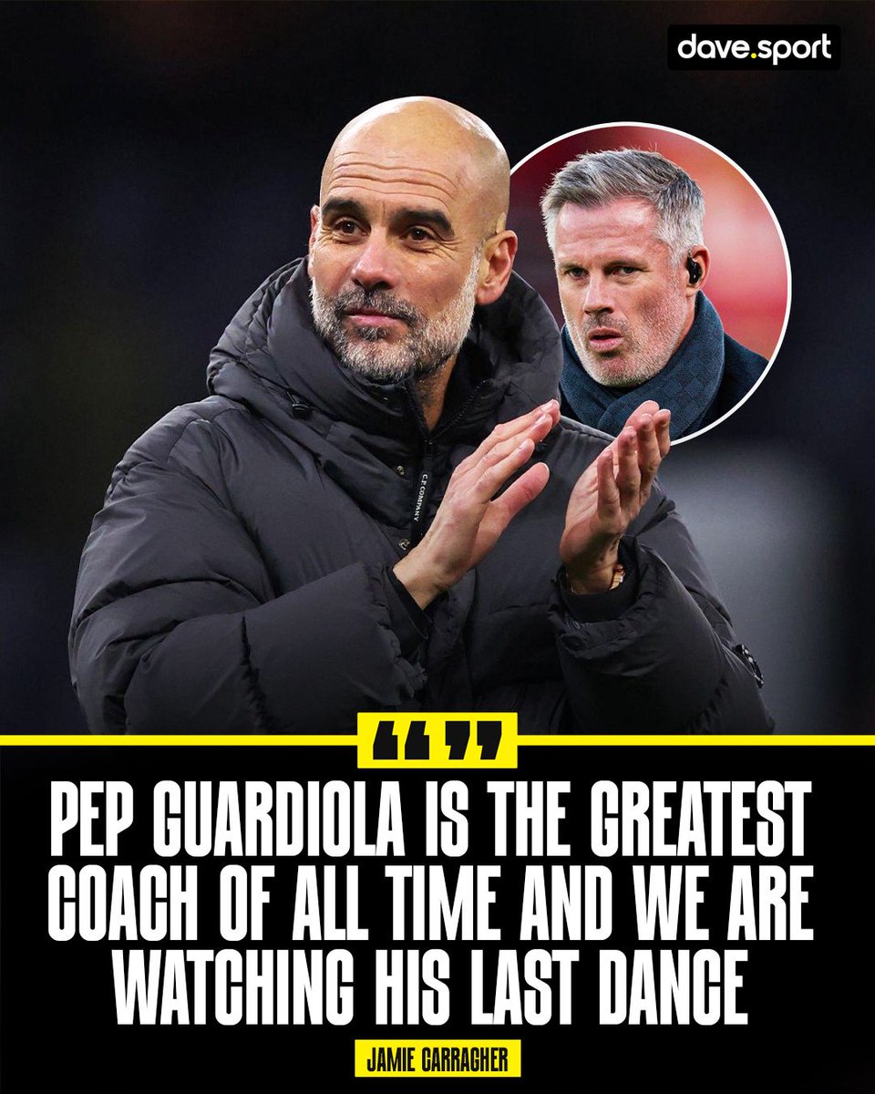 🗣️ Jamie Carragher believes we could be witnessing Pep Guardiola’s last dance in the Premier League.

 If this really is the end. what a legacy it’s been!