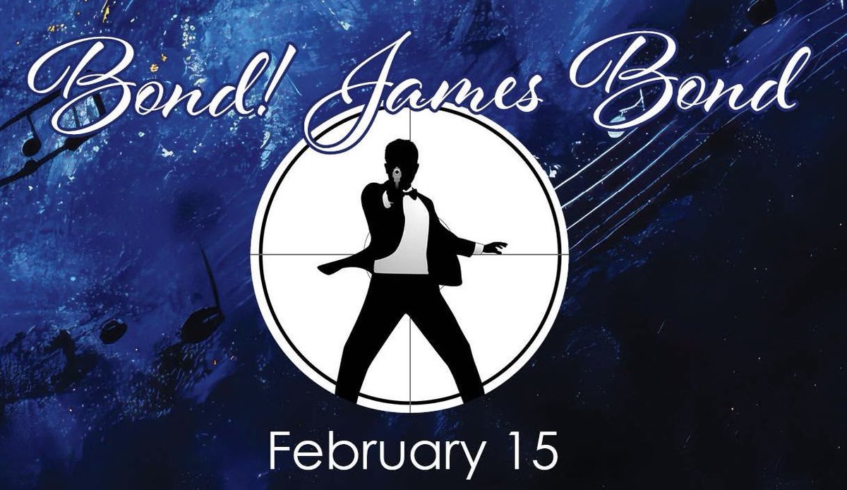 Bond.! James Bond
Experience the iconic sound of 007 LIVE - featuring powerhouse vocalists Dan Domenech &amp;  Chloe Lowery. From Goldfinger to Live and Let Die, hear legendary Bond themes!

Sun, Feb 15 | 2 PM
Victory Theatre

Glamour. Intrigue. Iconic music.

shorturl.at/3MfDh