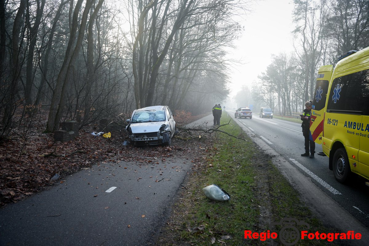 Automobiliste gewond na eenzijdig ongeval