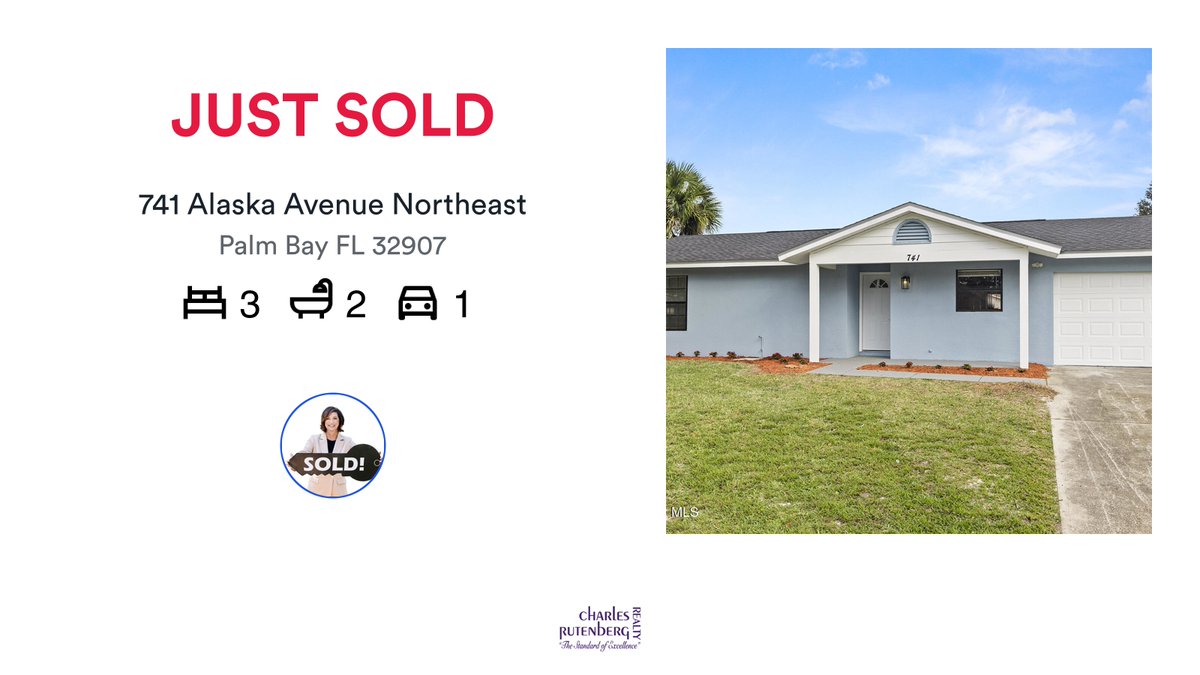 TLMaupinRealtor's tweet photo. 🛌 3 🛀 2 🚘 1
📍 741 Alaska Avenue Northeast, Palm Bay, FL, 32907

My latest sale on RateMyAgent.
Broker Associate 3163562
https://t.co/2STd0ovrWe

...
#ratemyagent #realestate #CHARLES_RUTENBERG_REALTY_ORLANDO https://t.co/fPmzQ6GyKK