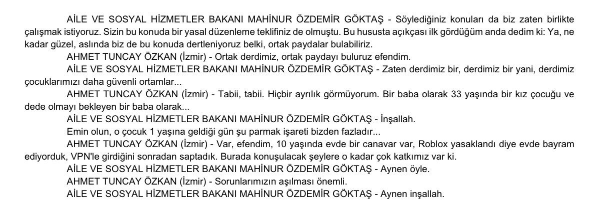 Oyun yasaklansın diye girdiği edebiyat tribine bak. 10 Yaşındaki çocuğunun VPN ile hala Roblox oynadığını öğrenince yıkılmış. Bu yasakçı zihniyet ile bir yere varılmaz. Oyun sektörü ülkeye bu kadar kazanç sağlıyorken ve bu sürekli artış sağlıyorken "çocuk koruma" bahanesini