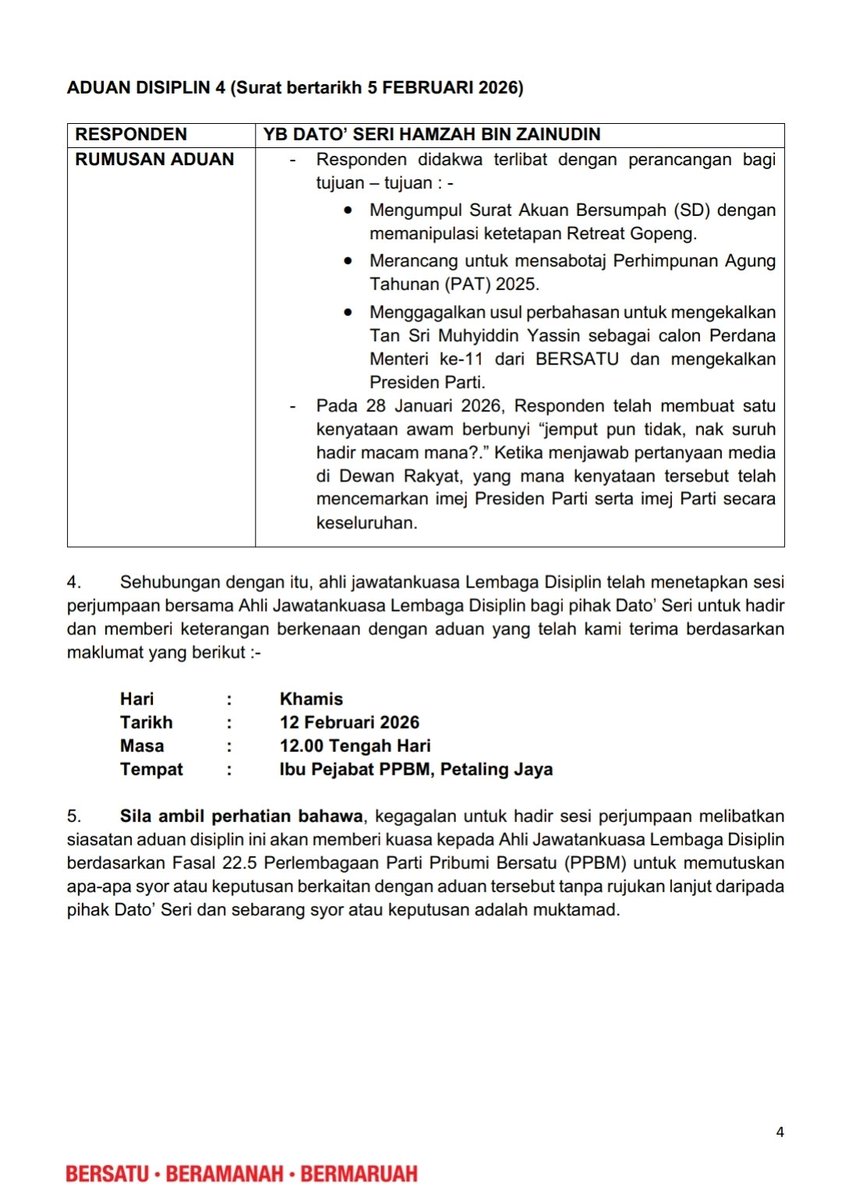 Solisidtor's tweet photo. Macam budak² pertuduhan yang dikenakan pada @hamzahzainudin_ ni. Adakah kerana beliau lantang menentang kerajaan madani sehingga diperlakukan begini rupa? https://t.co/E2DBjMR4Ep