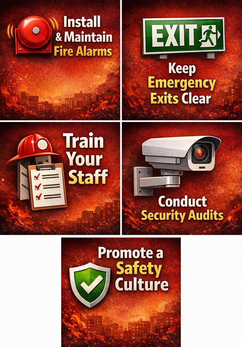 HopewaySafety's tweet image. السلامة من الحرائق ليست خيارًا، بل مسؤولية.
من تركيب أنظمة إنذار الحريق إلى تدريب الموظفين وإجراء عمليات التدقيق الأمني، كل خطوة لها أهميتها.
لنبنِ معًا ثقافة قوية للسلامة. 🔥🛡️

Fire safety is not a choice; it’s a responsibility.
From installing fire alarms to training staff and