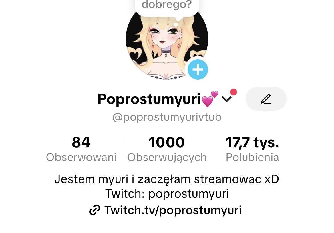Wreszcie mogę dodać link do twitcha na tiktoku 🥳🥳🥳