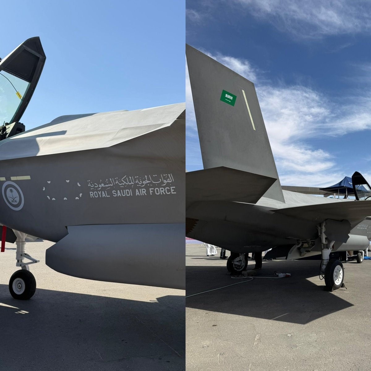 استعراض السعودية بطائرات F-35
ليس سوى محاولة استعراض لقوةٍ لم تحسم معركة ولم تصنع أمنًا.
السلاح الأمريكي، مهما بلغ تطوره، فشل في كسر إرادة الشعوب.
اليمن واجه أعتى الترسانات وصمد، لأن معركته دفاع عن السيادة والكرامة.
فالانتصارات لا تُقاس بما يطير في السماء،
بل بما يصمد على الأرض