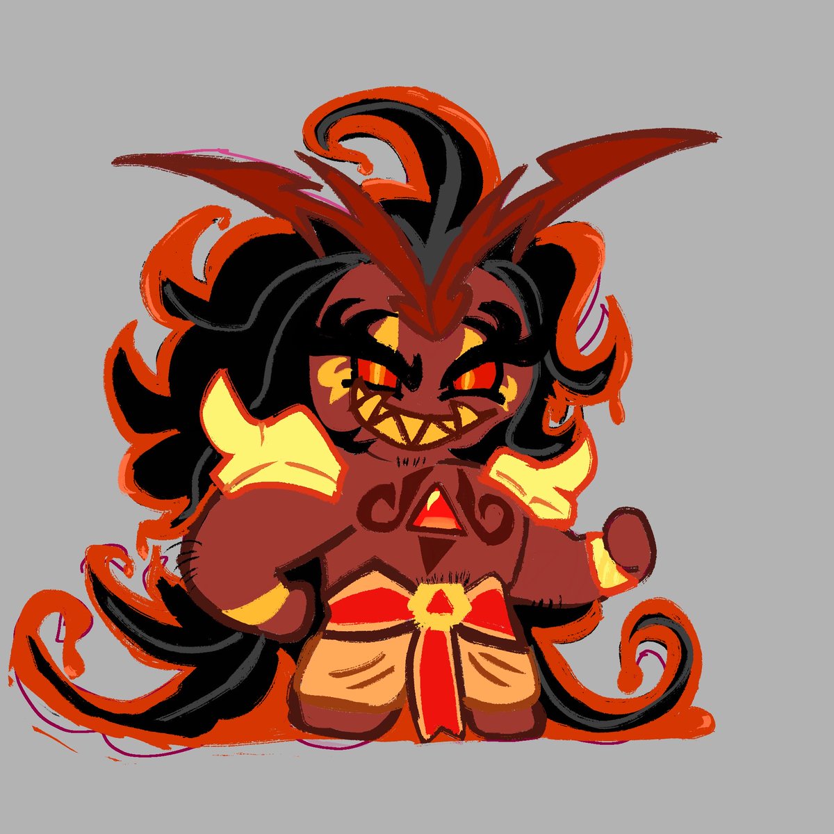 fizzy_stardust's tweet photo. Wanted to show off batshit insane redesigns, like I don’t  even care if they look good, I like them

#burningspicecookie #devilcookie #cookierunfanart https://t.co/WwbyAsaXr3