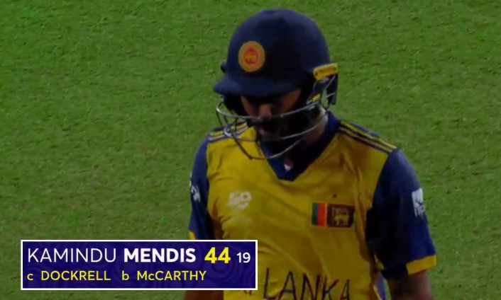 AyushKumar26865's tweet photo. What a knock from Kamindu Mendis! 🔥 A blazing 44 off just 19 balls before his stay ends.
SL: 153/5 (18.4)
#Cricket #T20WC #SLvSCO https://t.co/lLO5UOqsxc