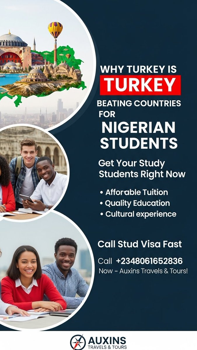 scholarshipsast's tweet photo. Why Turkey Is Beating Other Countries For Nigerian Students Right Now
#TurkeyEducation #StudyInTurkey #NigerianStudents #EducationAbroad #WhyTurkey #InternationalStudents #ScholarshipOpportunities #LifeInTurkey #StudentExperience #TurkishUniversities #CulturalDiversity #GlobalEdu https://t.co/EeNvKnMcEu