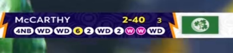 Da4thUmpire's tweet image. McCarthy loves bowling😅
11 balls 19 runs off the over 😅
#T20WorldCup #IREvsSL