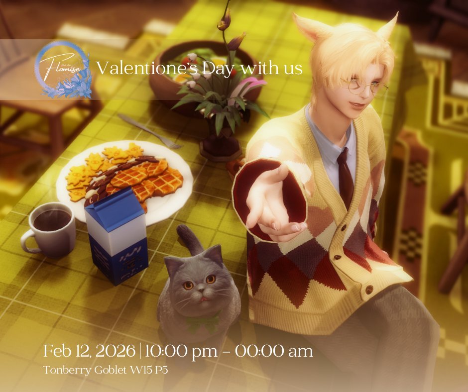 TheFlomise's tweet photo. #TheFlomise × Valentione's Day
Love is beginning to take root in my heart, soon to offer its first bloom to you.🌸

Feat. Gacha photo set「Valentione's Day」

📅 February 12, 2026 | 10 PM - Midnight (GMT+8)
📍 Tonberry, The Goblet W15 P5 https://t.co/udN3fli4qD
