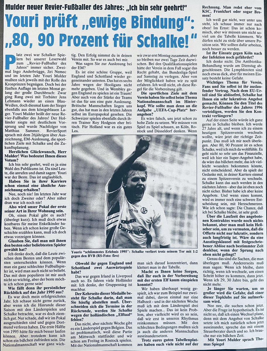 08.02.1996 - „Youri prüft ewige Bindung“
#Schalkevor30 #S04