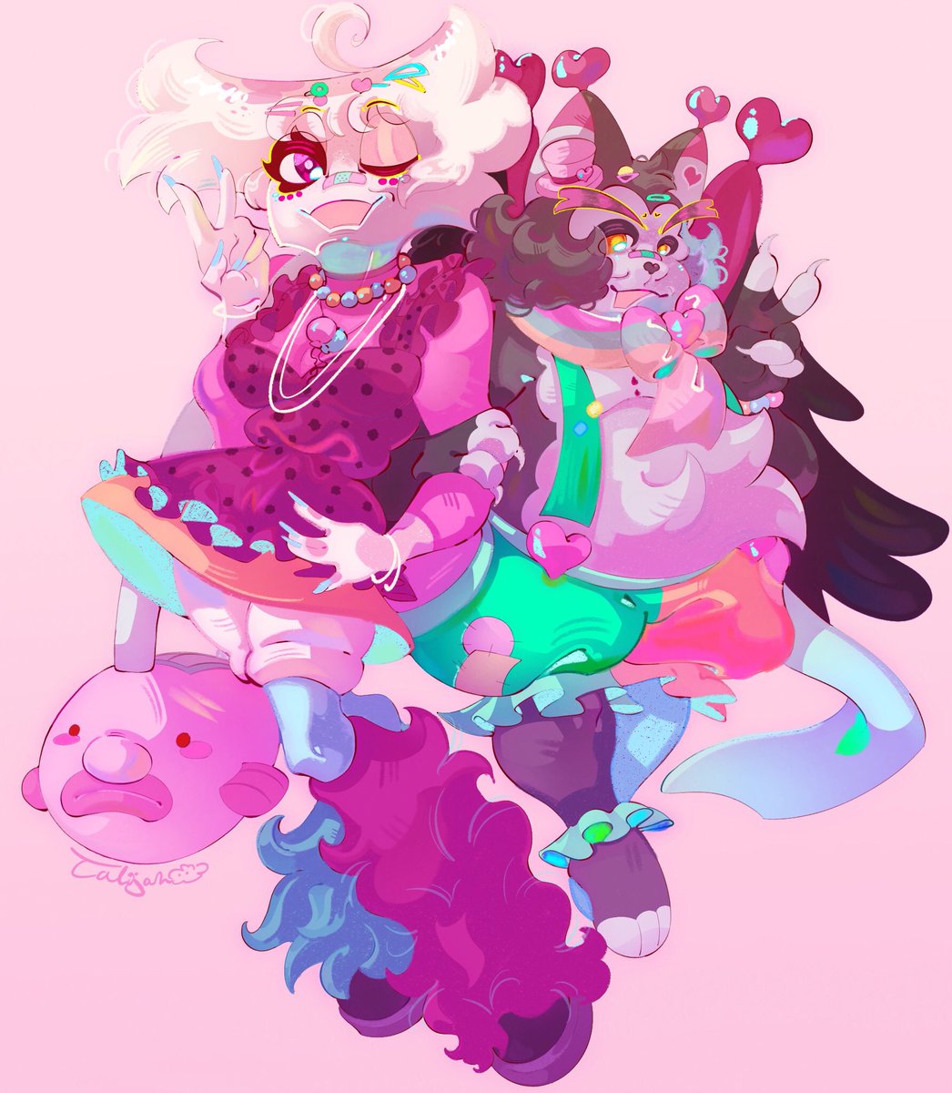 Decora Kei 🌈🍓✨
-
-
#HDfashionweekafterparty
#huskerdust #hazbinhotel #husk #angeldust  #art #digitalart #fanart #illustration