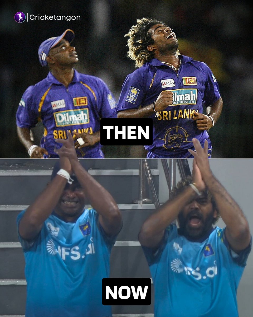 cricketangon's tweet image. Sanath Jayasuriya × Lasith Malinga 🇱🇰

Teammates then, co-coaches now, legends forever 💙

The passion and energy remains the same.

#SLvIRE #T20WorldCup