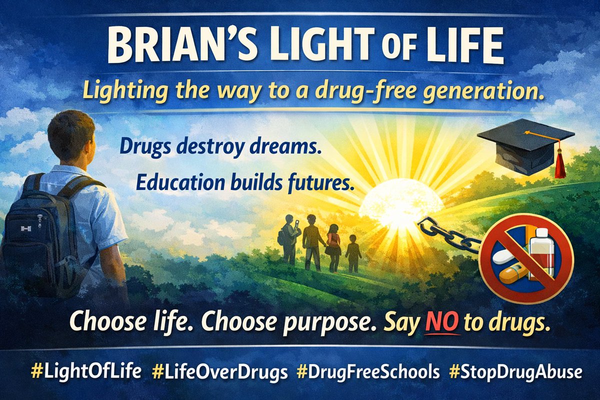 Bryan_Odubugiu's tweet photo. Introducing BRIAN’S LIGHT OF LIFE — an Anti-Drug Abuse Campaign focused on protecting young people in schools in West Nile, Greater Nebbi through awareness, prevention, and hope.

#LightOfLife #DrugFreeSchools 

@PolicyUganda 
@ceforduganda 
@MargaretNassan2 
@Educ_SportsUg https://t.co/EohvKZM8yx
