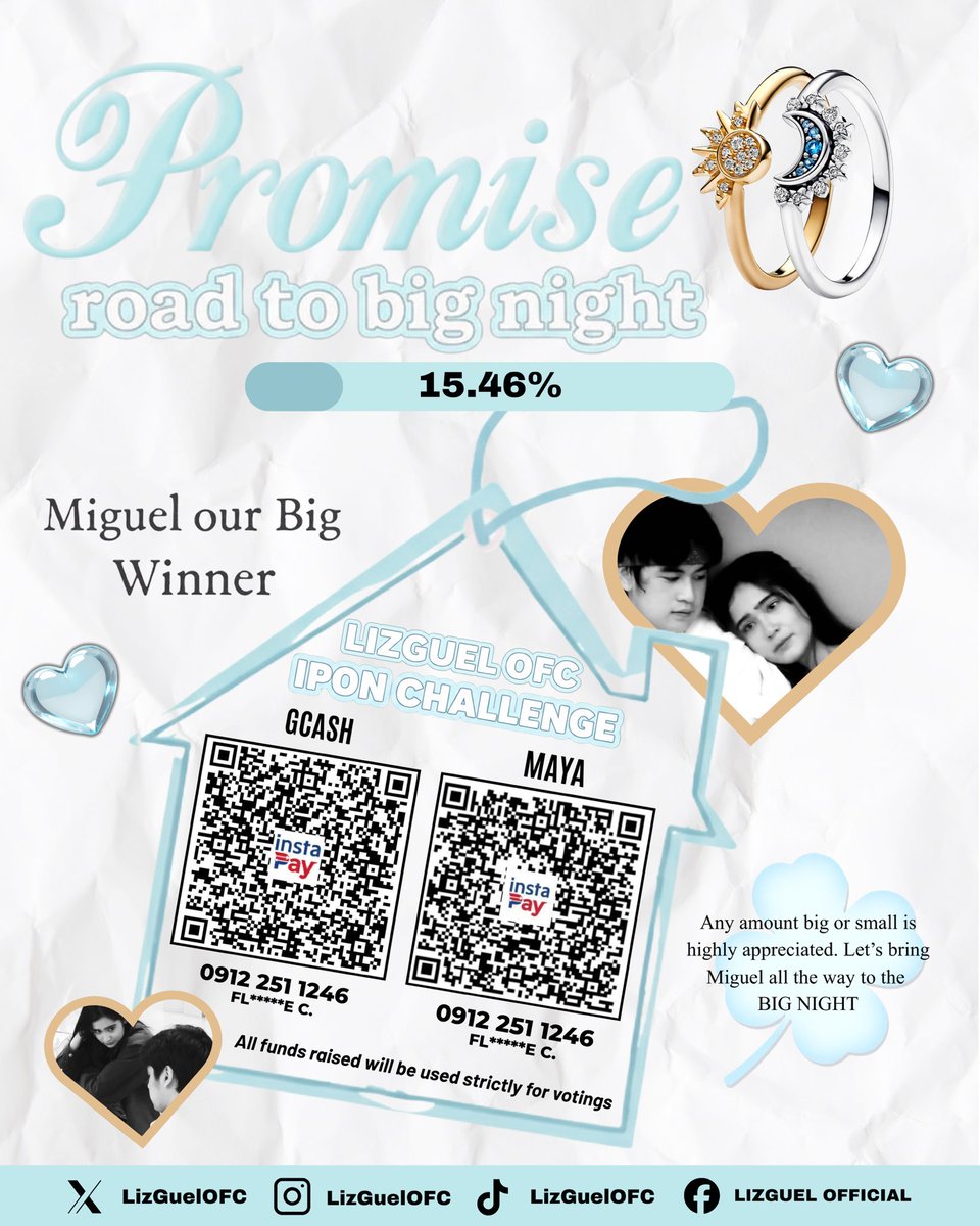 LizGuelOFC's tweet image. We’ve officially reached 15.46% of our goal! Thank you so, so much, Blushies, LizGuel Nation, MVO, Elizettes, and Kakak Nation for joining us in celebrating Day 1 of our Valentine’s Special. This is just the beginning. Day 1 isn’t over yet, and we have more surprises coming your…