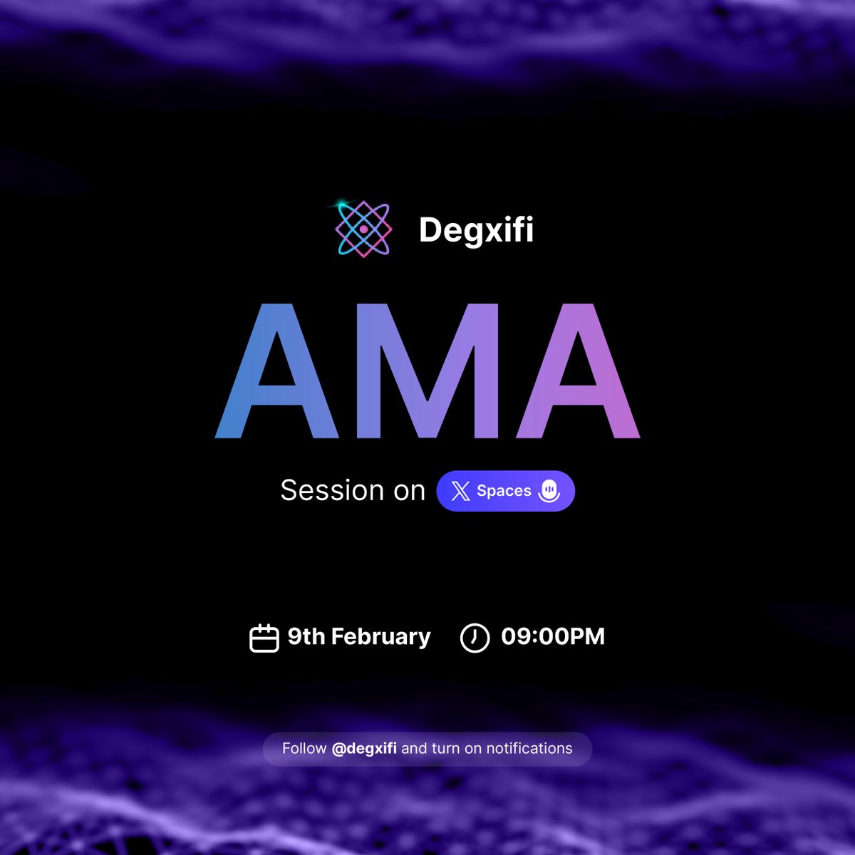 Join us for the Degxifi AMA on X Spaces as we walk through our vision, product, and next steps.

🗓️ Feb 9
⏰ 8pm UTC

Make sure you set a reminder!

x.com/i/spaces/1kvJp…
