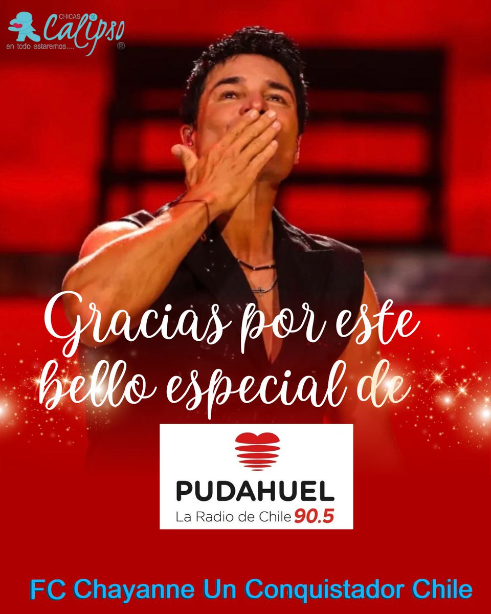 MariaPa05296345's tweet image. Gracias @RadioPudahuel por deleitarnos con tan buen tema #Simplemente de nuestro querido @CHAYANNEMUSIC 💙 
Saludos #Pablito desde #LaCisterna @CHICASDECALIPSO
