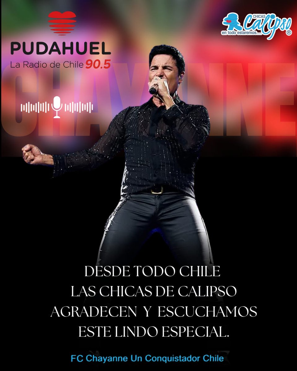 MacaJara416016's tweet image. #Simplemente junto  @CHAYANNEMUSIC me quedaría todo el dia 🤗 gracias @RadioPudahuel y #PabloAguilera  por el especial, cariños desde #Antofagasta @CHICASDECALIPSO 🩵🩵🇨🇱🩵🩵🇨🇱🩵🩵🇨🇱🩵🩵🇨🇱🩵🩵