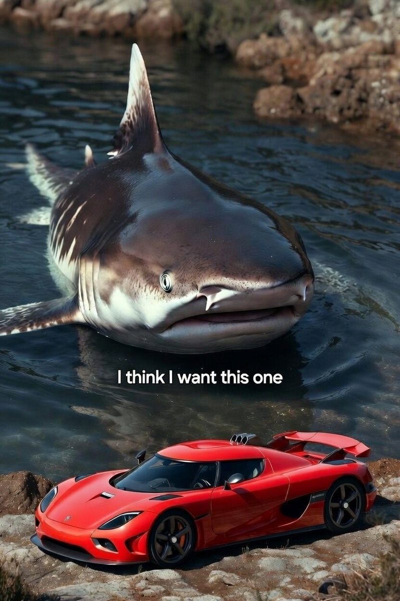 useeisek1999556's tweet image. $SHARK wants the koenigsegg next ??