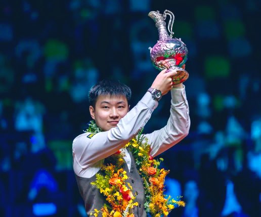allaboutmayetml's tweet photo. Superb #WorldGrandPrix #Snooker triumph by reigning world champion Zhou Xintong just now, beating Zhang Anda 10-6, scoring five centuries en route: 111, 130, 131, 134 & 145. As Neil Foulds said in his commentary during the final frame, “There’s real beauty in the way he does it.” https://t.co/j4rya2jmOK