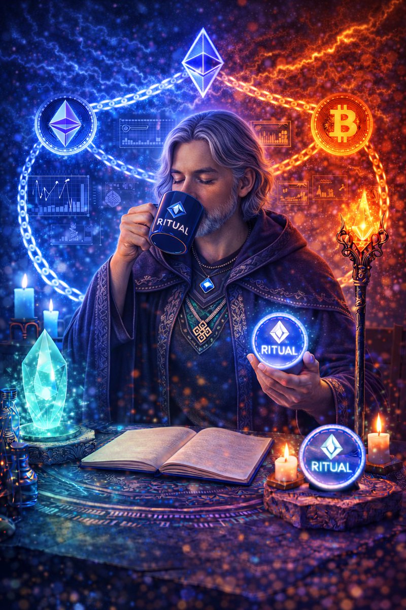 Valentavel's tweet photo. Morning rituals matter. ☕️
Focus, intent, and coordination turn chaos into signal. Across chains, across states, value converges where execution is trusted. This is the quiet magic of @ritualnet, built and guided by @ritualfnd. https://t.co/2PqfJT1GRy