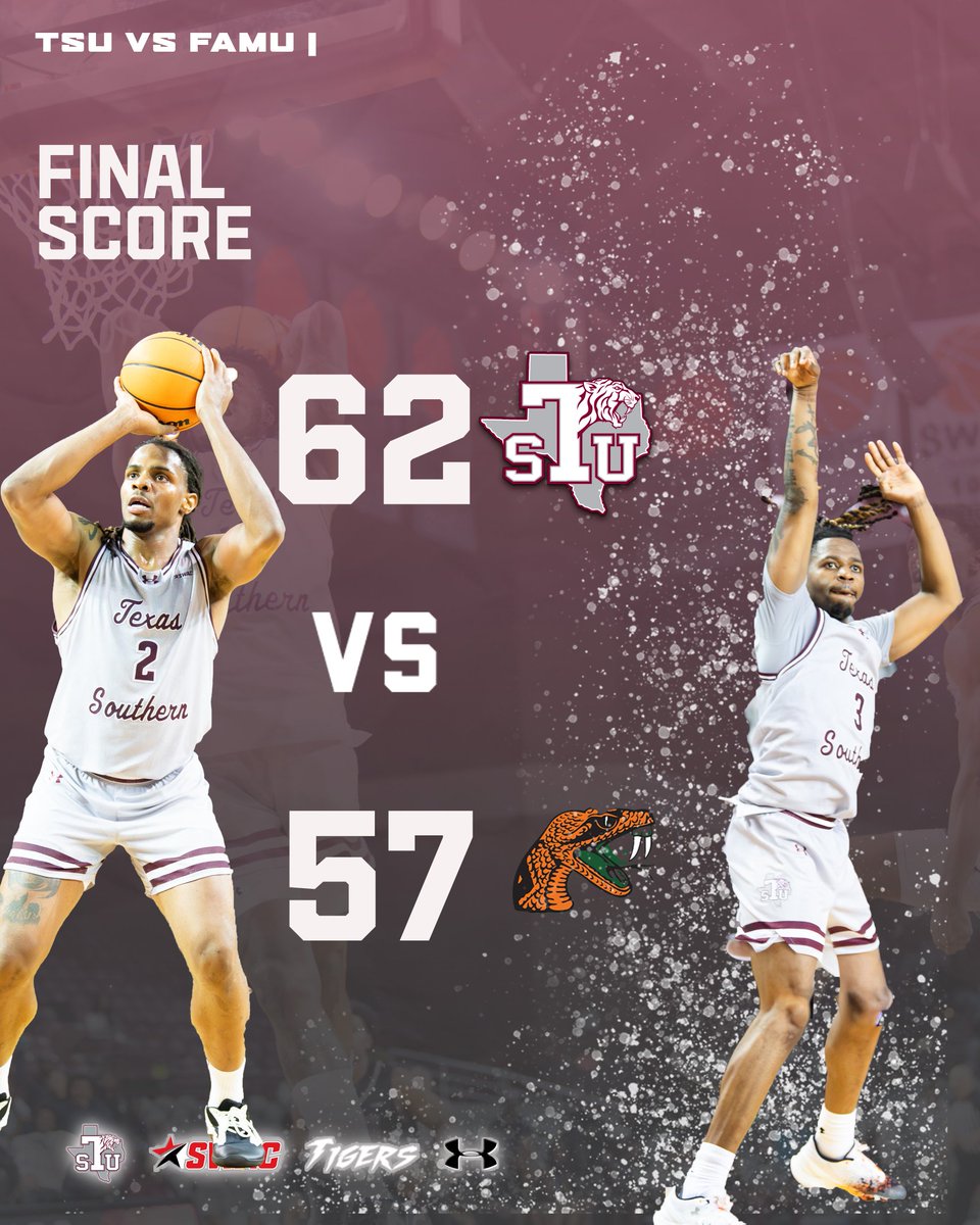 TSUMensHoops's tweet image. Your Tsu men’s basketball team came out on top in a battle with a win on the road over Florida A&amp;amp;M ! 62-57🔥 #gotigers🐯 

#swac 
#ncaabasketball 
#hbcu 
#texassouthernuniversity