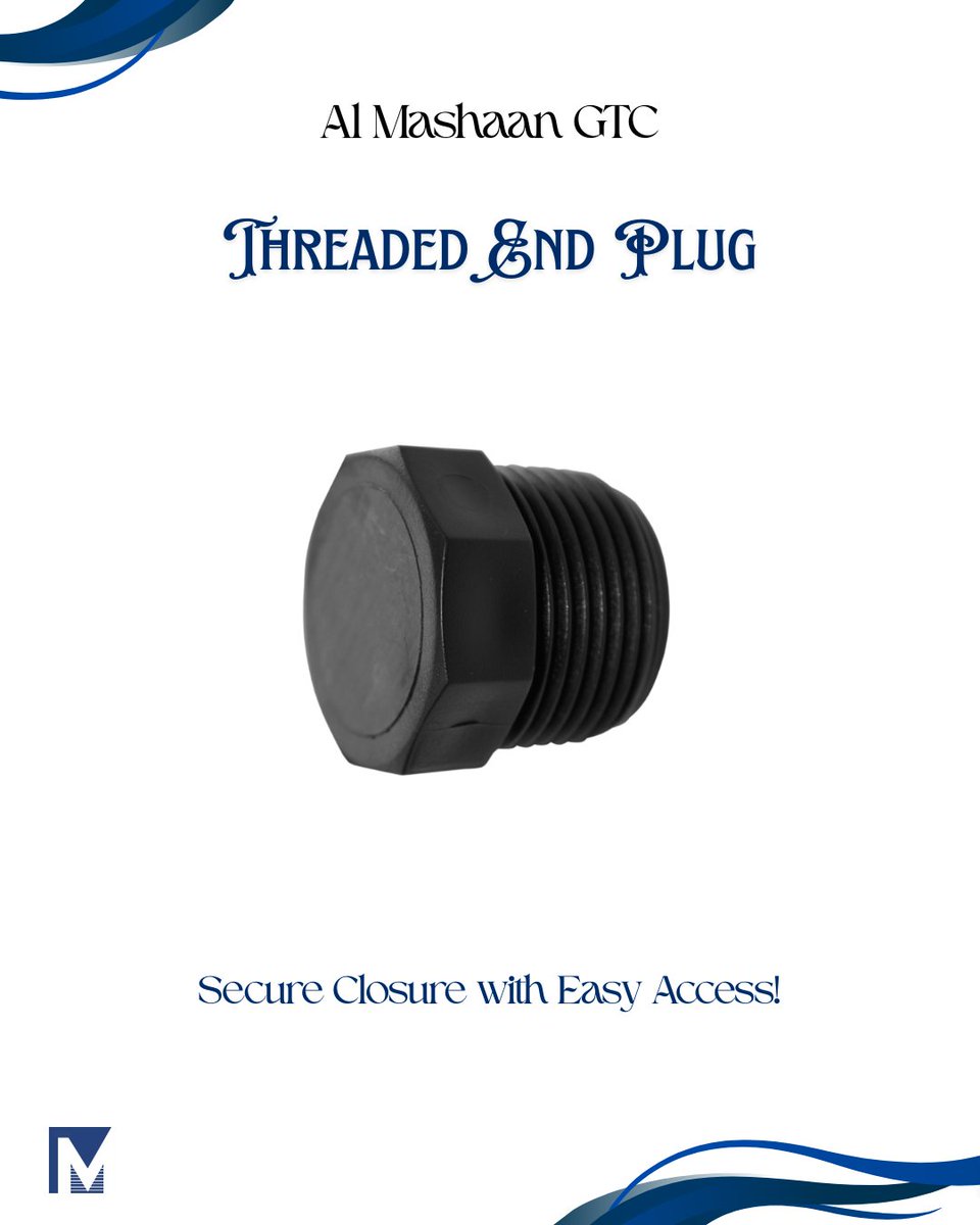almgtc_co's tweet image. Seal your system with confidence. Whether you need a temporary stop for maintenance or a permanent closure, our Threaded End Plugs deliver a quick and reliable solution.

#ThreadedPlug #PipePlug #EndPlug #PipeFittings #IndustrialPiping #Plumbing #AlMashaanGTC #Kuwait