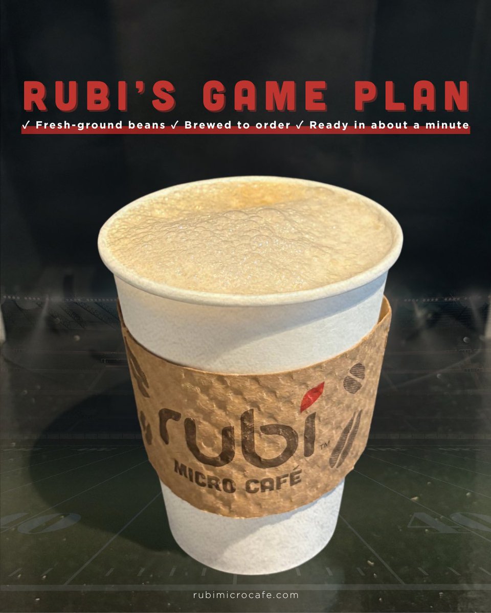 RubiMicroCafe's tweet photo. No matter who you’re rooting for, we can all agree on one thing: 
Fresh-ground coffee beats stale pots every time.
With coffee brewed to order in about a minute, Rubi’s playbook never changes… and it keeps winning. 
Ready for a better game plan? 
 → info@rubimicrocafe.com https://t.co/qmpzIsiH6n