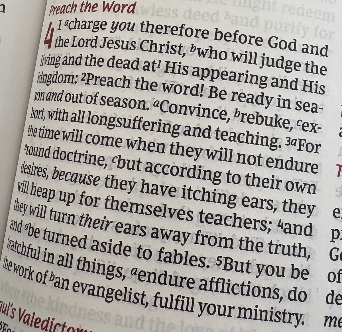 Preach the word! Be ready in season and out of season…
2 Timothy 4:1-5
💪💪💪🙏🙏🙏