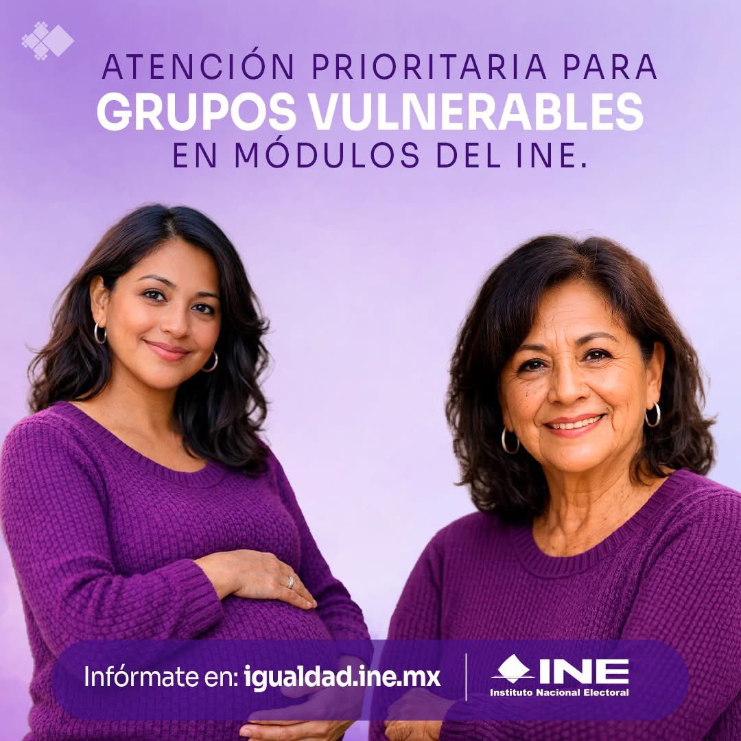 En el INE contamos con atención prioritaria para grupos vulnerables y un protocolo especial para ciudadanía #trans 🏳️‍⚧️​

​Acude a tu Módulo más cercano y tramita tu INE.
Infórmate en igualdad.ine.mx​ o llama a 📞 INETEL: 800 433 2000📍🪪✨