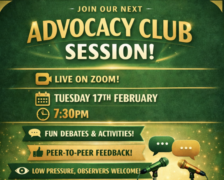 club_advocacy's tweet photo. 🟢 Advocacy Club | Live on Zoom 🟡
🗓 Tues 17 Feb
⏰ 7.30pm

✔️ Fun debates
✔️ Peer-to-peer feedback
✔️ Low-pressure environment
✔️ Observe if you’re nervous
Perfect for building confidence and advocacy skills 👇
🔗 https://t.co/6MjURmd1wE

#Advocacy #LawStudents https://t.co/6kKrmKtCmf