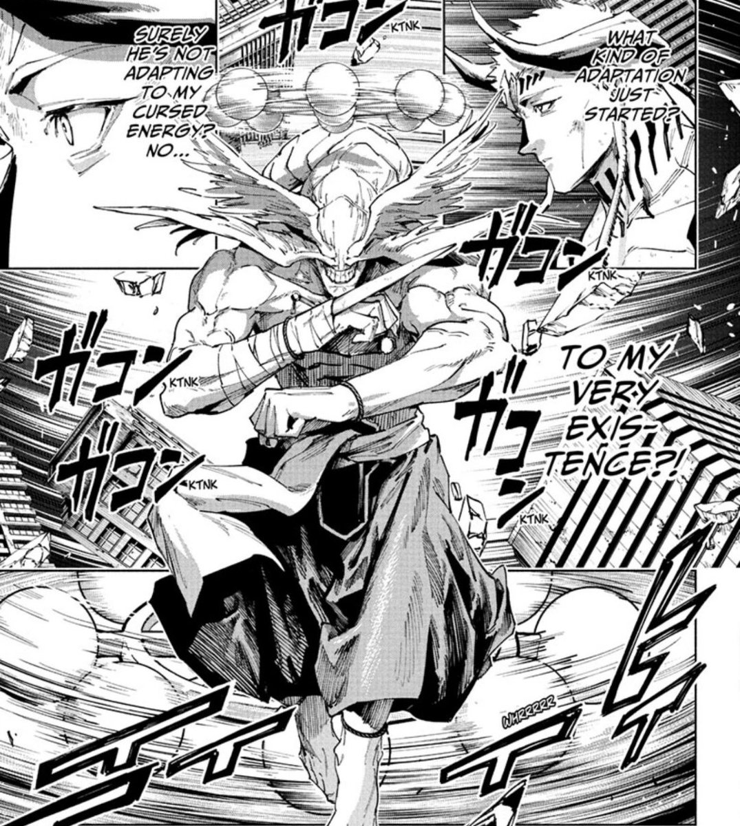 Go_Jover's tweet image. TF YOU MEAN MAHORAGA CAN ADAPT TO SOMEONE'S EXISTENCE ITSELF????