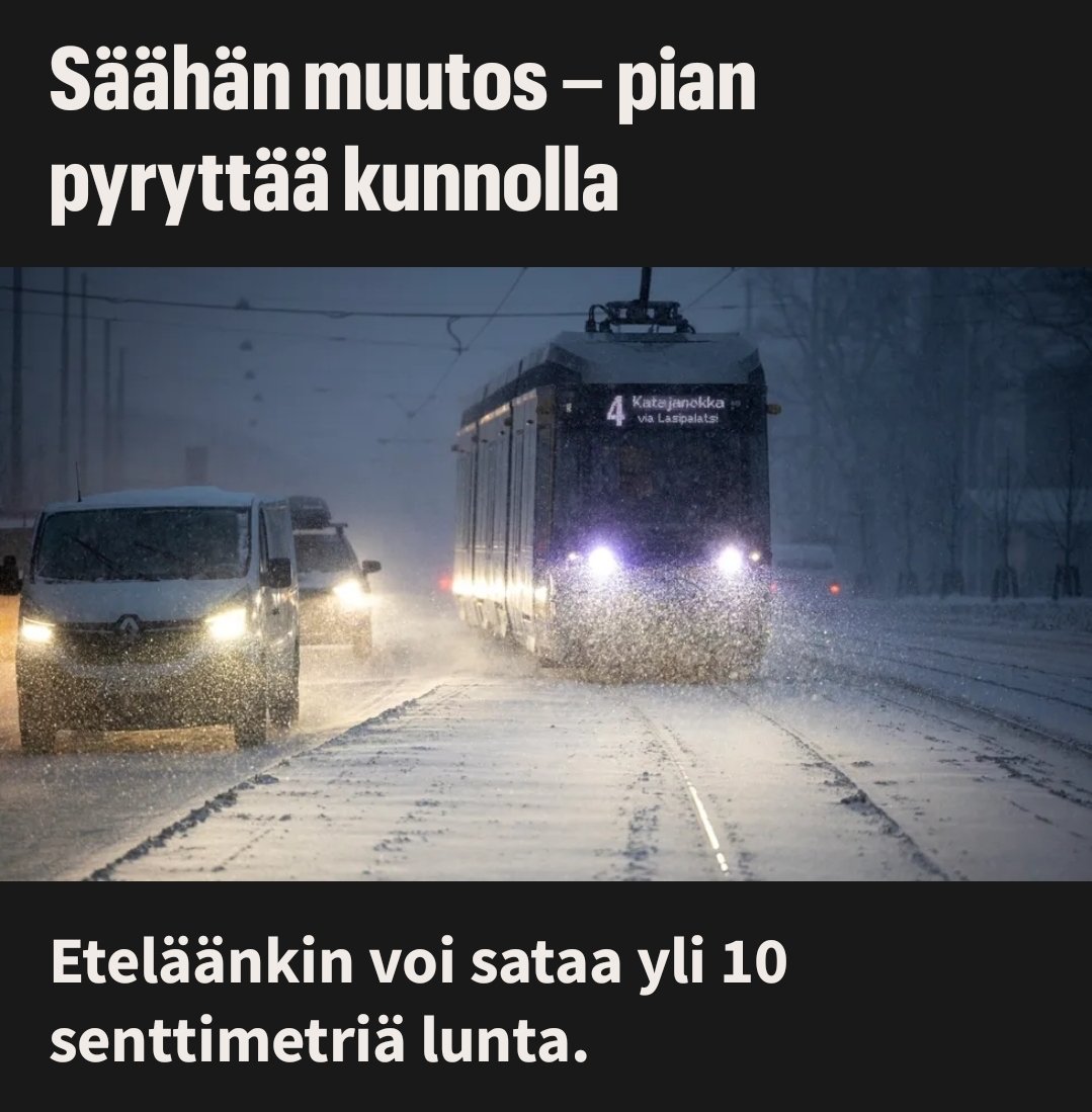 TommiHakala3's tweet photo. #talvi #lunta Uutisoinnin aihe - 10 senttiä lunta. Ennen tuli yössä joskus enemmänkin, kuten vaikka 35 cm...ilman uutisointia. https://t.co/2QiKyji83M