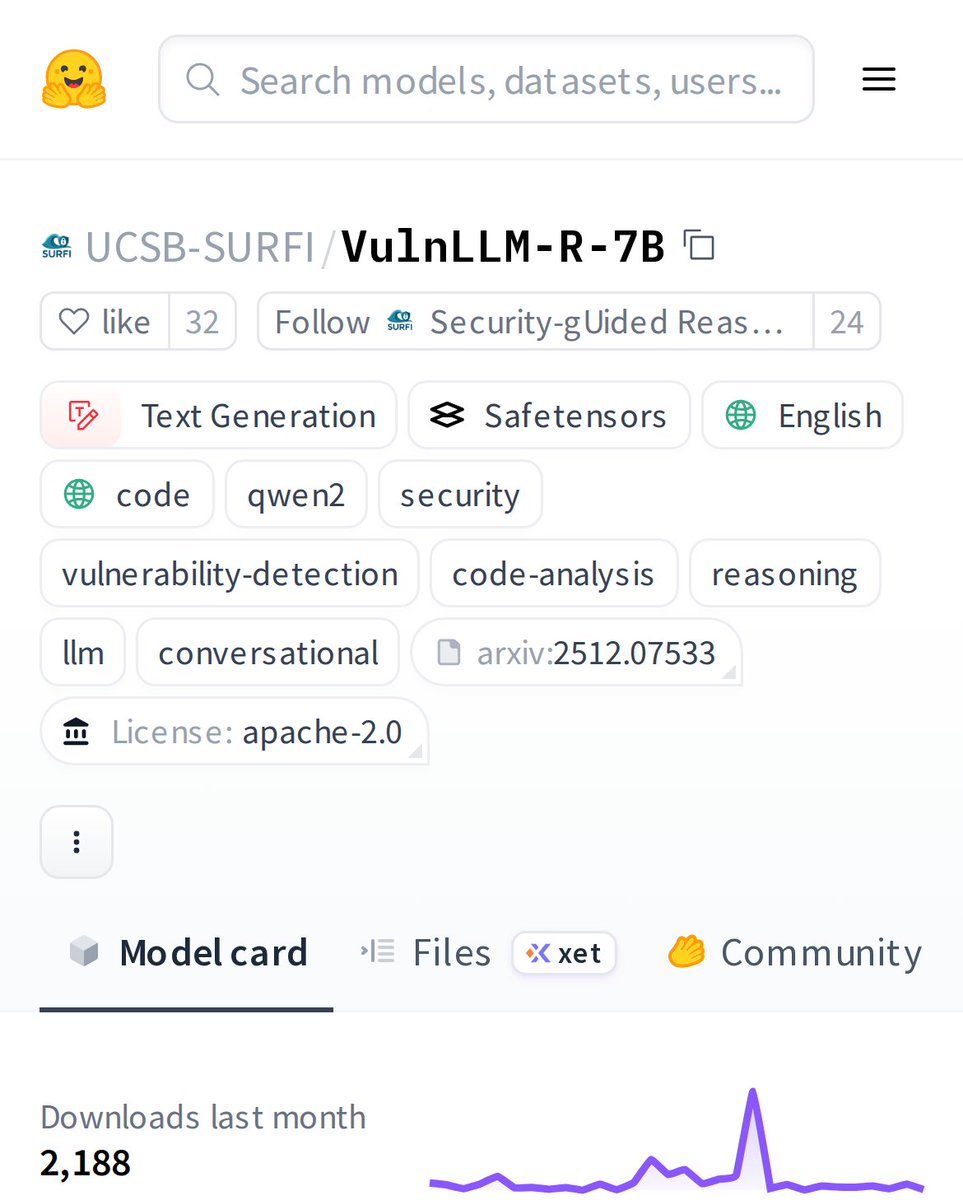 There's finally a model that actually understands security 🤯

VulnLLM-R-7B is a specialized AI that spots vulnerabilities by reasoning like a security expert. It's trained to spot vulnerabilities before they become breaches.

100% Open Source.