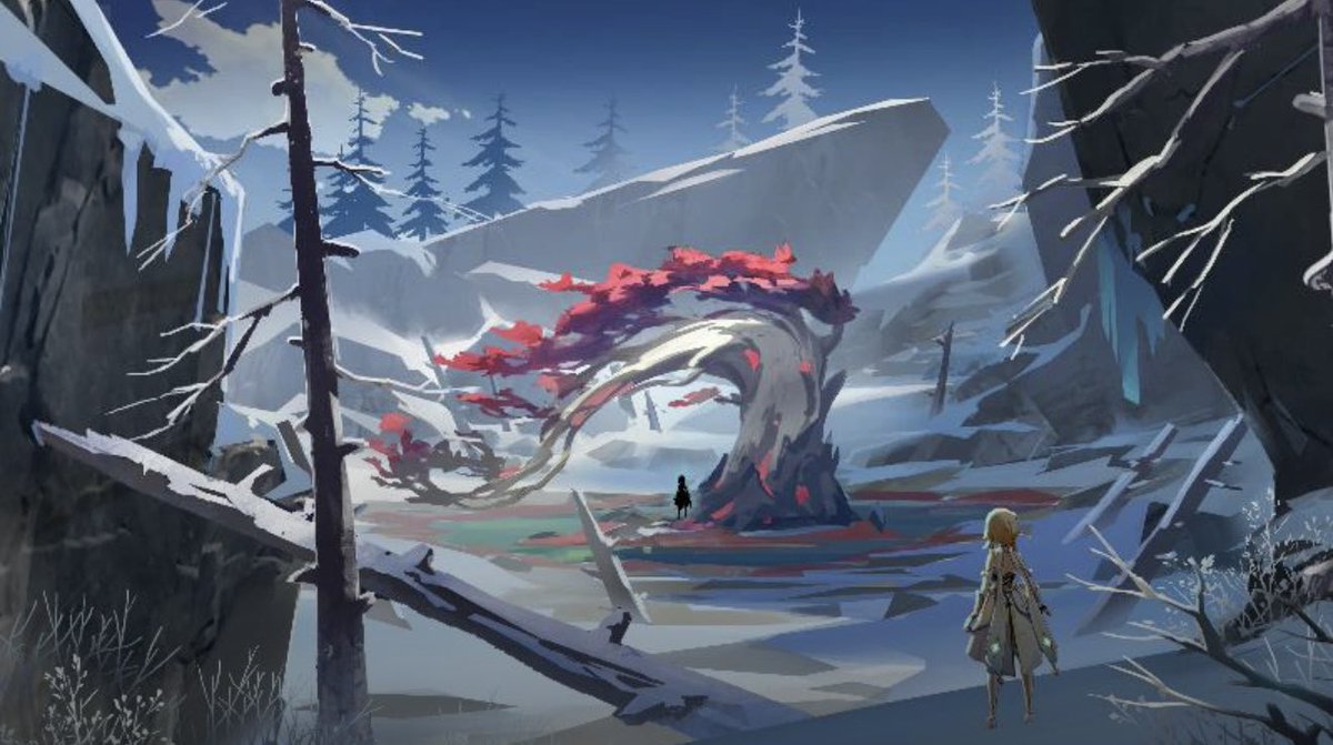 kenstannie's tweet photo. can hoyo stop playing around and release a genshin art book full of old concept arts https://t.co/VP3xeylA5L
