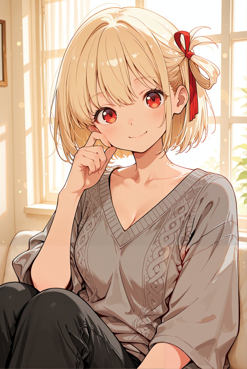 17時ごろのちさとさん #AIイラスト