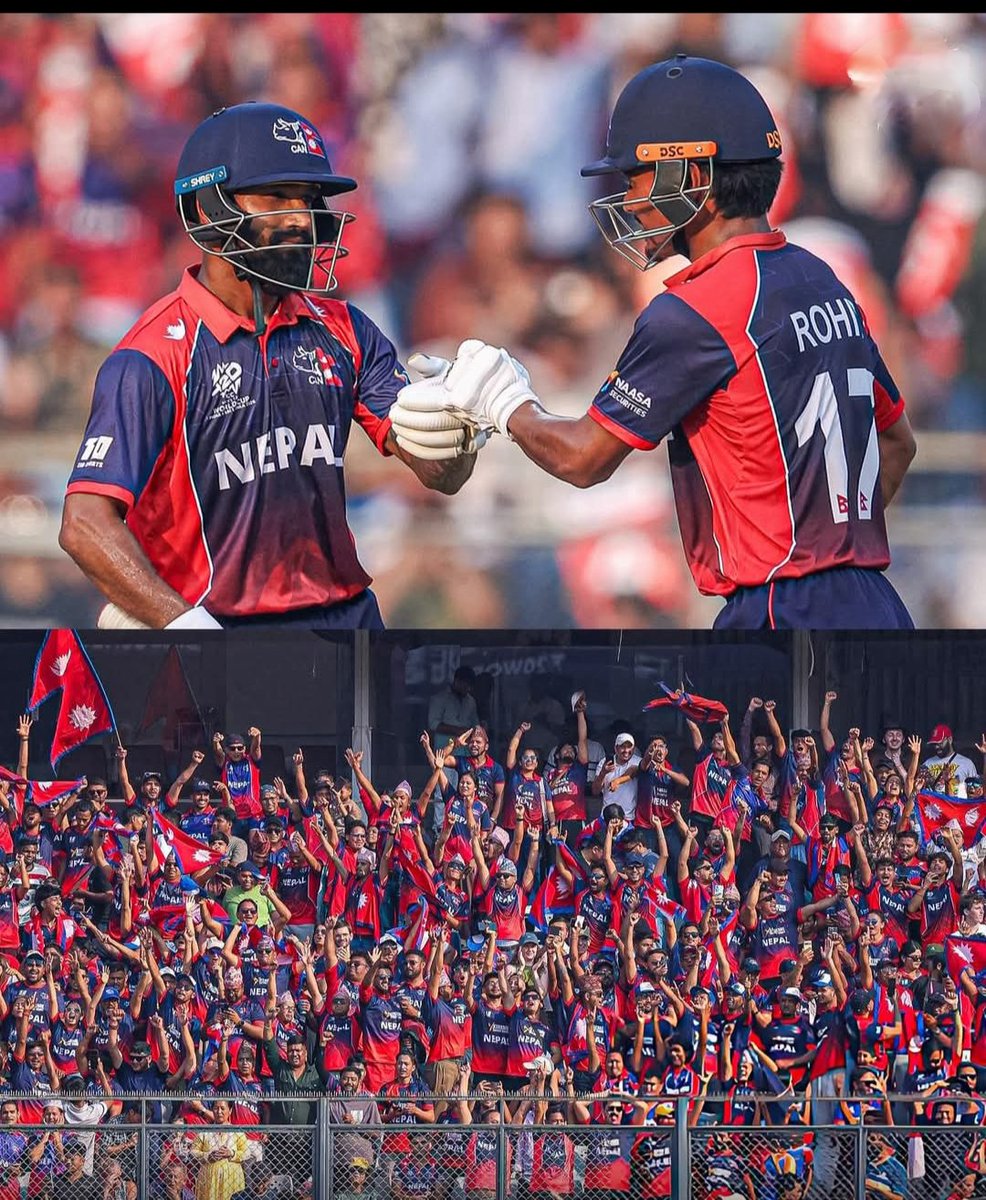 Nepal won hearts with their courageous show against England ❤️🇳🇵
Mza aa gaya Dekh ke
#T20WorldCup #ENGvNEP #Nepal #Cricket