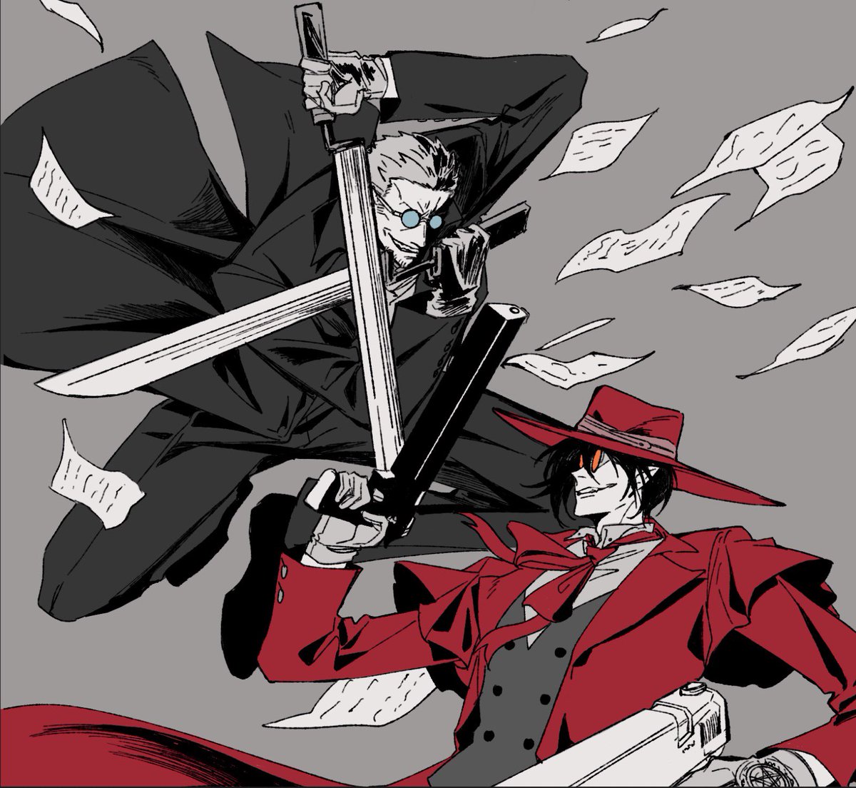 DA_ChangYongxin's tweet photo. 看完了于是到处发发    #HELLSING https://t.co/Y0Uaund8I6