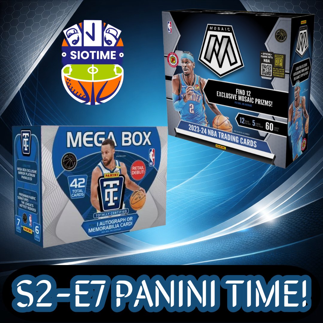 🚨 BREAK S2-E7 NBA chez <a href="/Siotimecards/">Siotime</a> 

2024/25 Panini Panini Totally Certified Basketball Mega Box 
2023/24 Panini Mosaic Basketball Hobby International Box

Inscriptions 👇
 siotimecards.github.io/nba-break/

#NBAcards #sportscards  #Panini