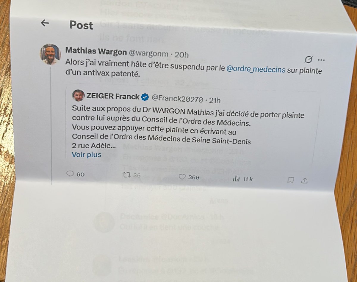 VirusWar's tweet image. Nouvelle plainte du Dr Franck Zeiger contre Mathias Wargon, cette fois-ci pour manque de confraternité.

Mathias Wargon après avoir discriminé publiquement les non vaccinés,  avait proféré des allégations humiliantes envers des confrères à l'origine de plaintes contre lui