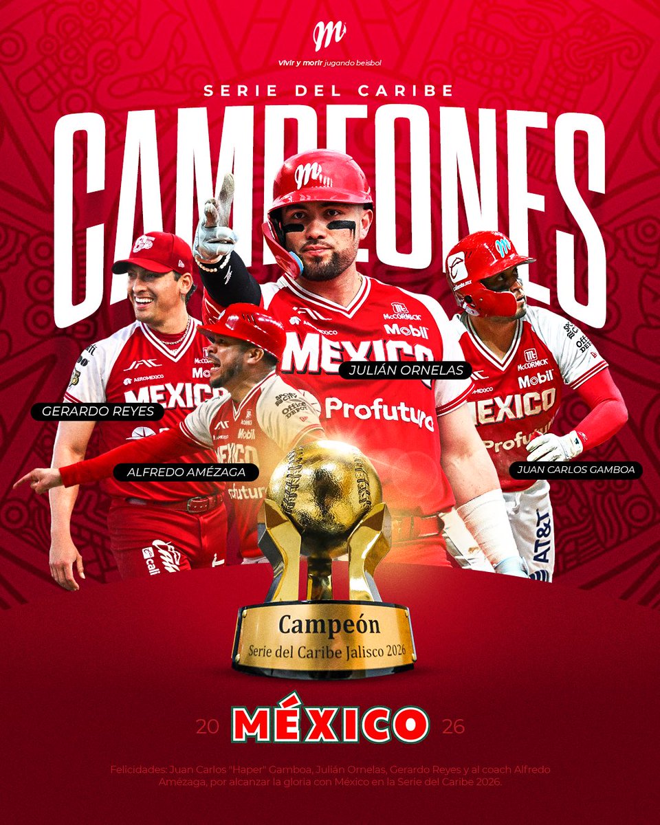 DiablosRojosMX's tweet photo. Nuestros escarlatas siguen acumulando títulos.🇲🇽🔥 Felicidades campeones. 🏆 https://t.co/wpSY9xcsay