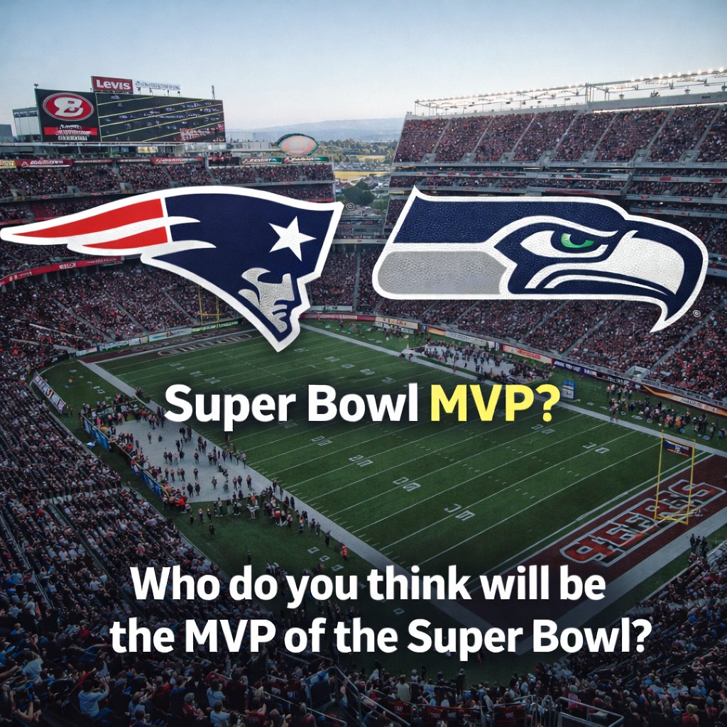 HobbyArmor's tweet photo. Super Bowl matchup locked in at Levi’s Stadium | Who will be the MVP this year?

Tell us your pick!
#SUPERBOWLMVP https://t.co/fMqo3SizGV