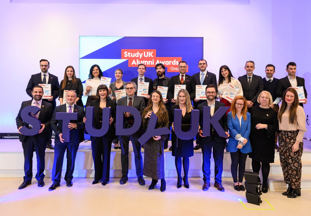 ims_college's tweet photo. Celebrating the 10th Annual Study UK Alumni Awards in Greece! 

On Wednesday 4 February, we honored the remarkable achievements of UK alumni who are making a difference in their fields. 

#StudyUKAlumniAwards #imscollege #mbaingreece #hertfordshire https://t.co/LGRVqrb3Fu