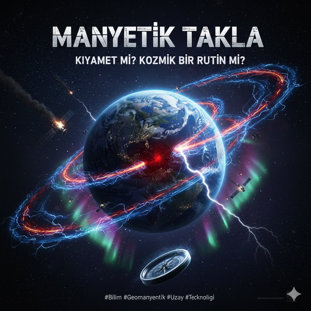 🧵 Manyetik Takla: Kıyamet mi, Kozmik Bir Rutin mi?

1- Dünya'nın manyetik alanı aslında devasa bir jeneratör gibi çalışıyor ve bu jeneratörün kutupları (Kuzey ve Güney) periyodik olarak yer değiştiriyor. Buna "Manyetik Takla" diyoruz. 

Peki, gerçekten tehlikede miyiz?

2-